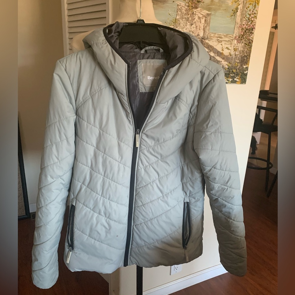 Bench boys grey puffer Jacket with hood, excellent condition